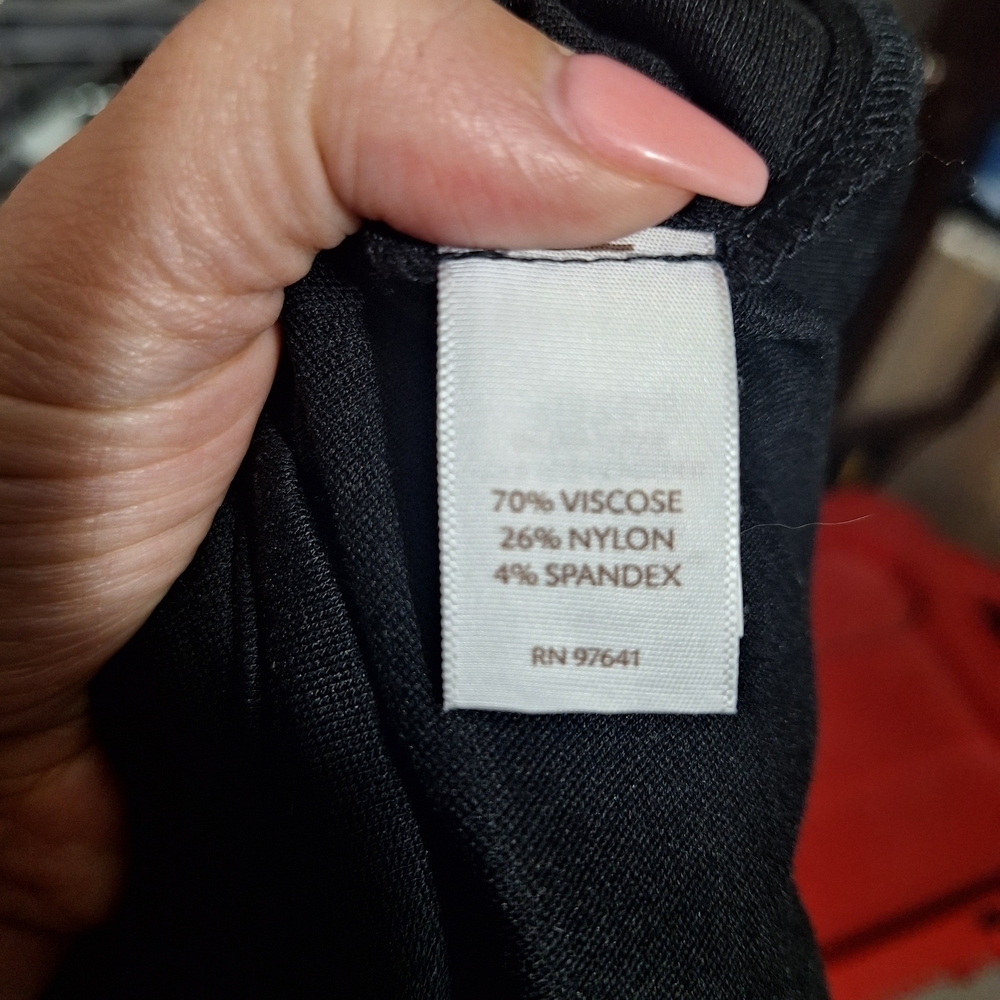 J. Jill Black Dress with Tan Accents Size Large - Picture 7 of 7